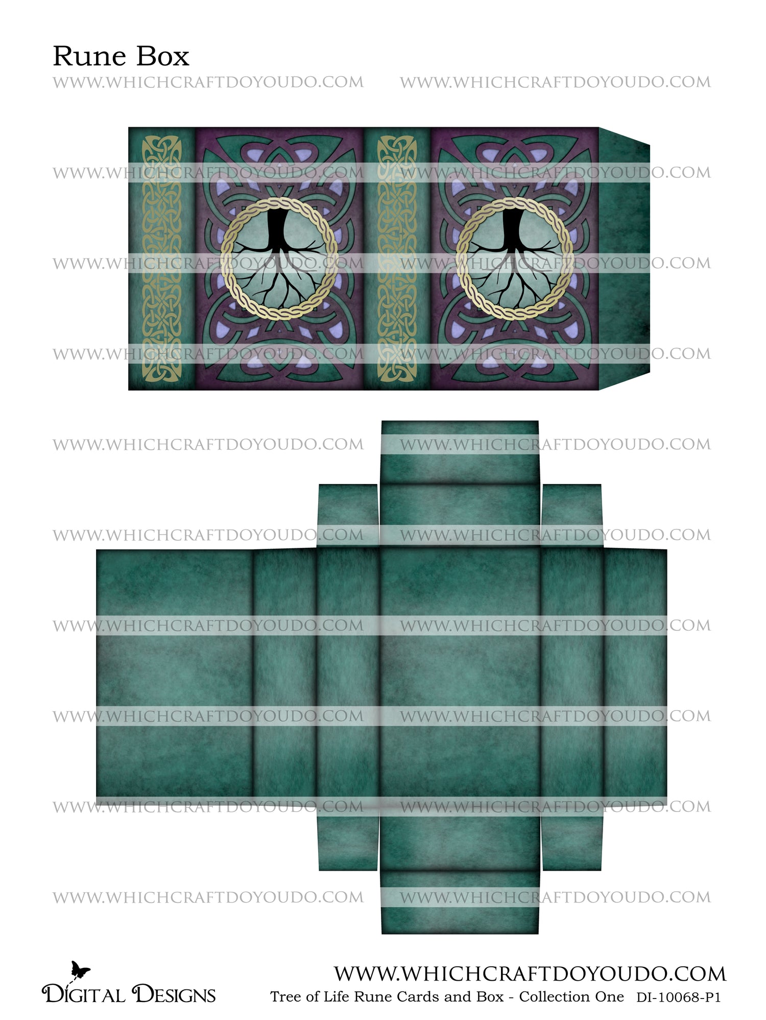 Tree of Life Rune Cards and Box - Collection One - DI-10068 - Digital Download