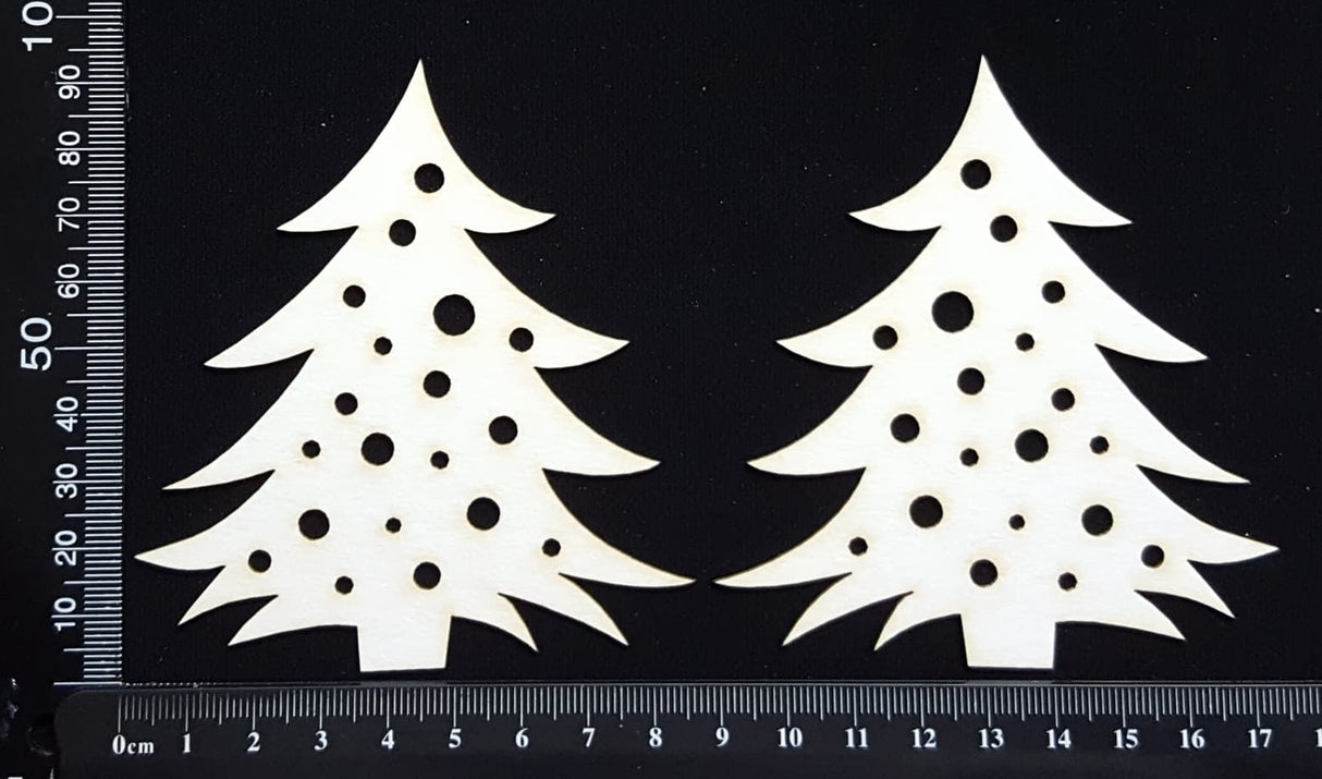 Trees Set - A - White Chipboard