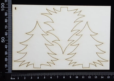 Trees Set - E - White Chipboard