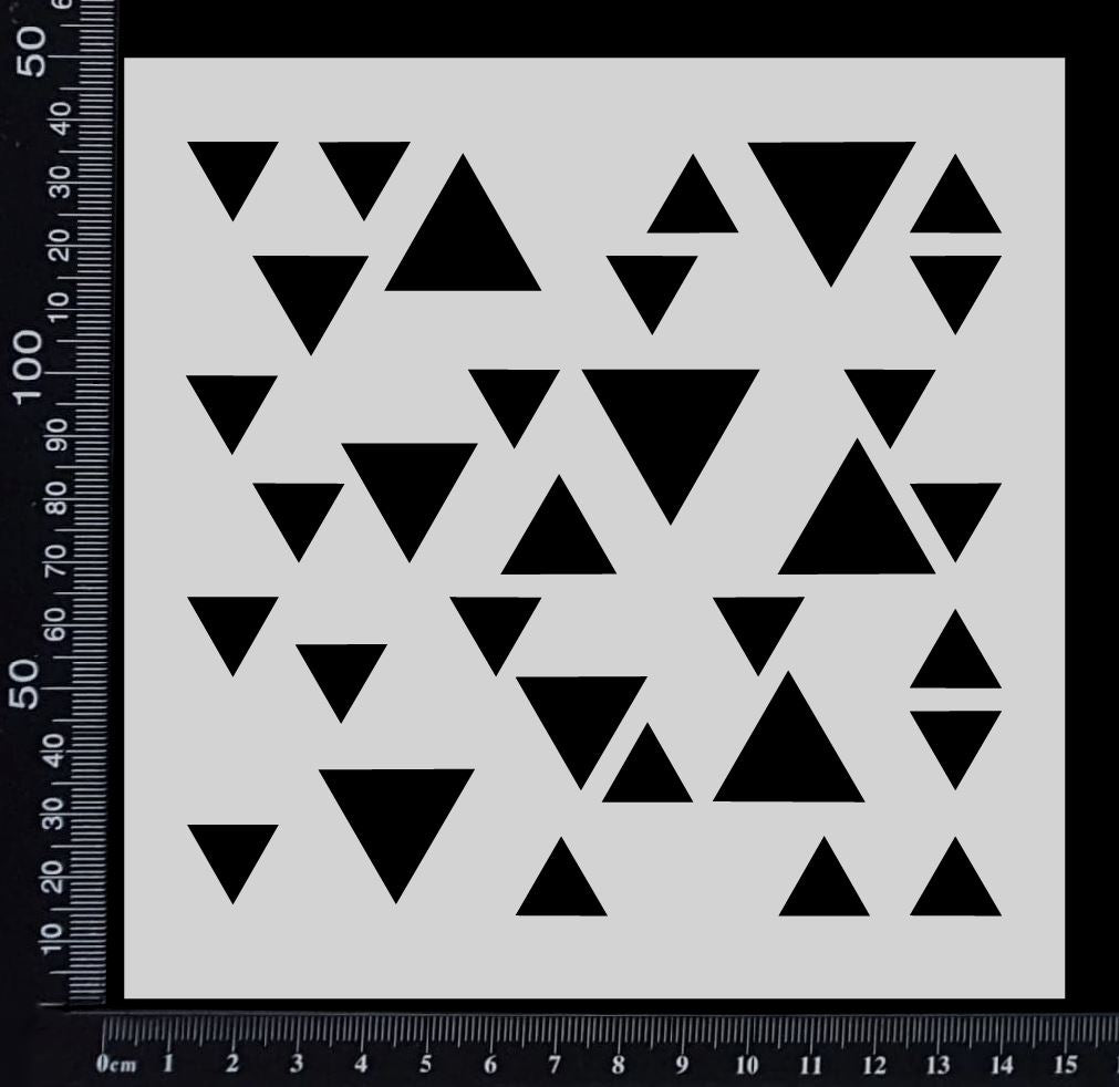 Triangles - Random - Stencil - 150mm x 150mm