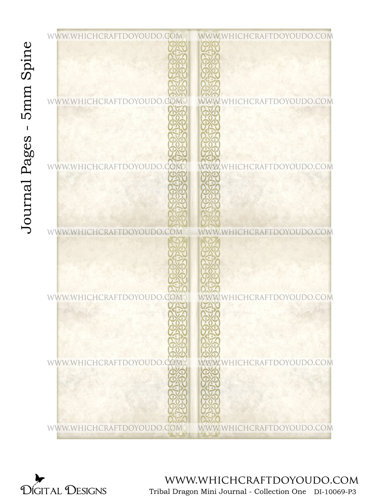 Tribal Dragon Mini Journal - Collection One - DI-10069 - Digital Download