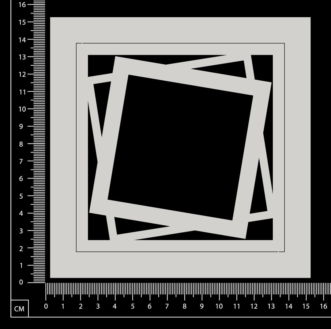 Triple Tilted Squares Frame - White Chipboard