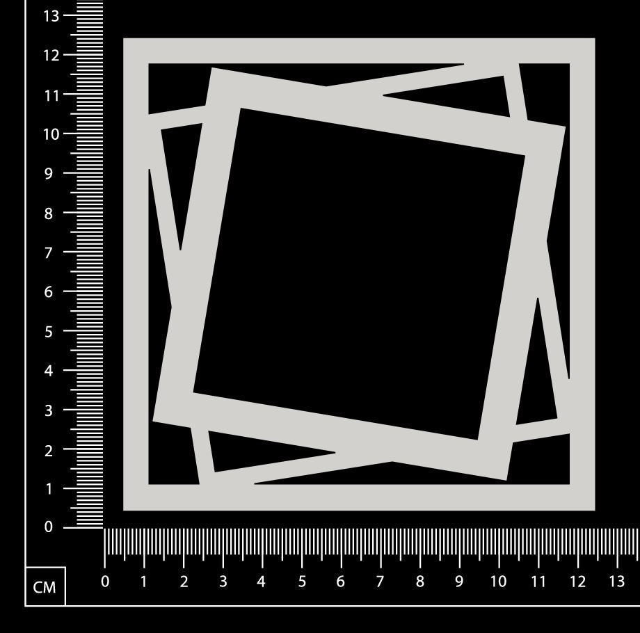Triple Tilted Squares Frame - White Chipboard
