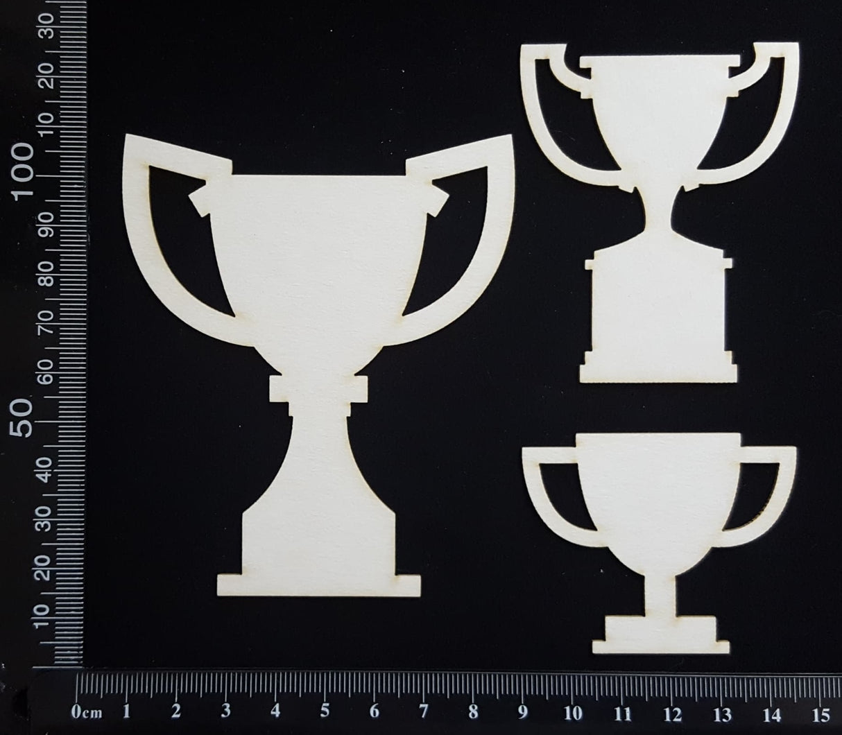 Trophies Set - A - White Chipboard