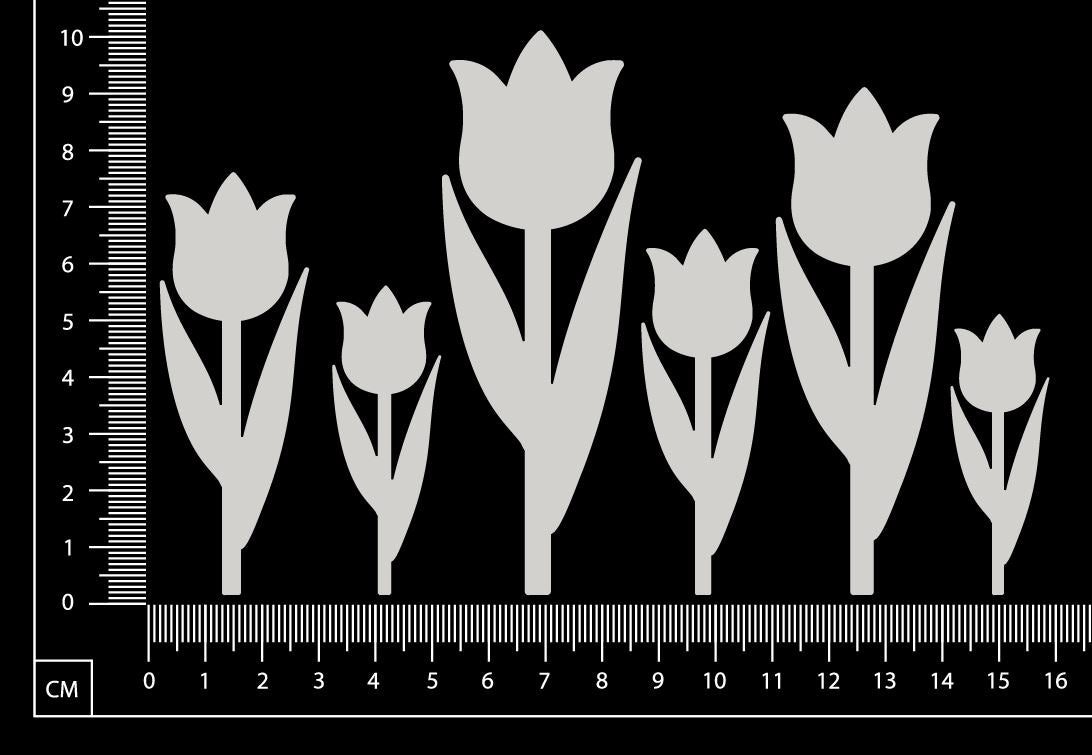 Tulips - White Chipboard