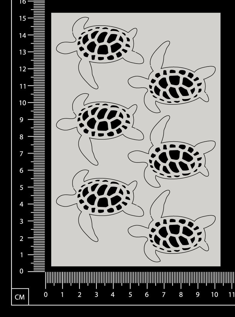 Turtles Set - B - White Chipboard