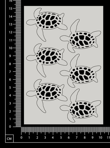 Turtles Set - B - White Chipboard