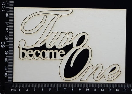 Two Become One - Large - White Chipboard