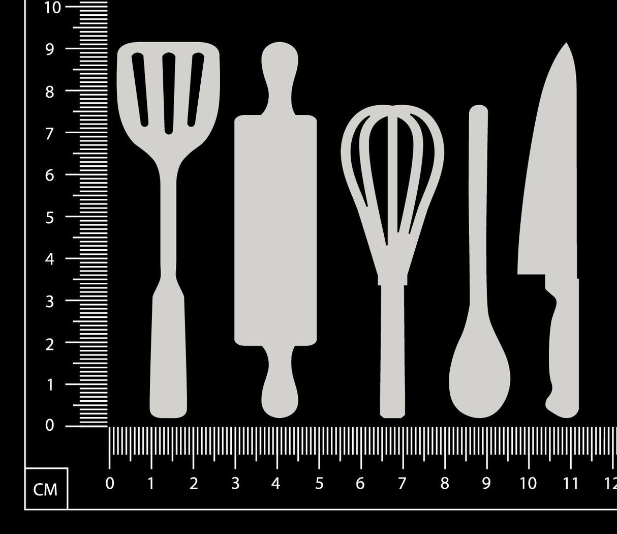 Utensils - Small - White Chipboard