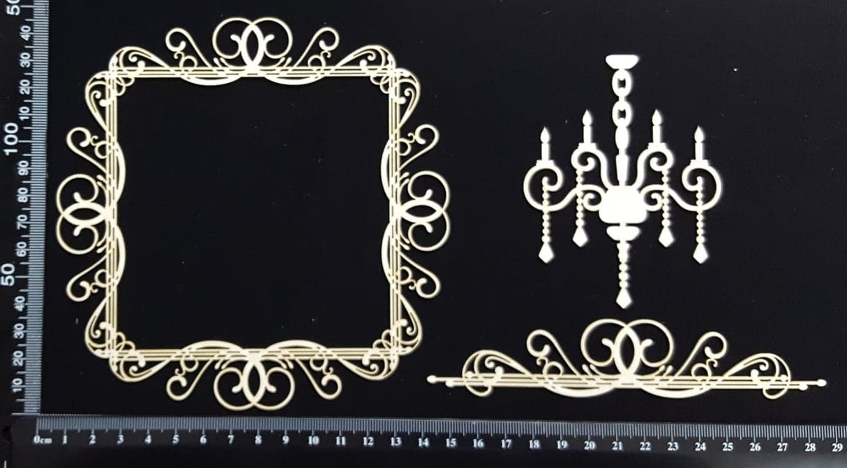 Victorian Frame Set - White Chipboard