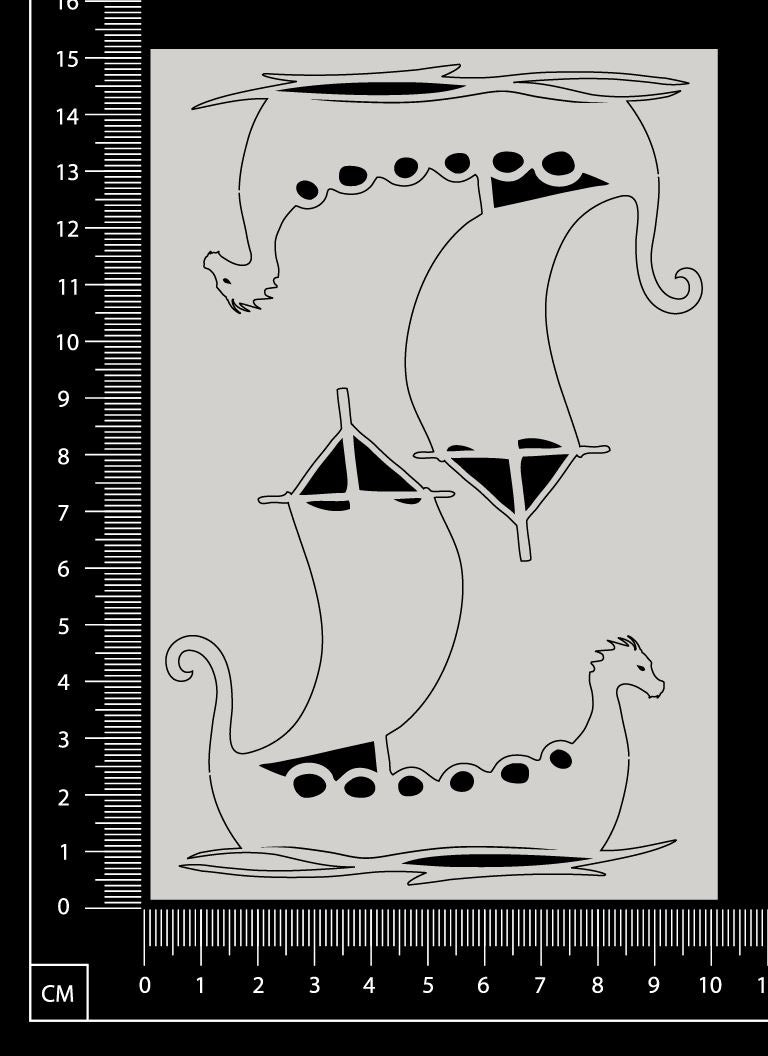 Viking Ships - White Chipboard