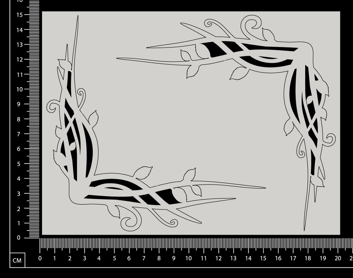 Vine Corner Set - A - White Chipboard