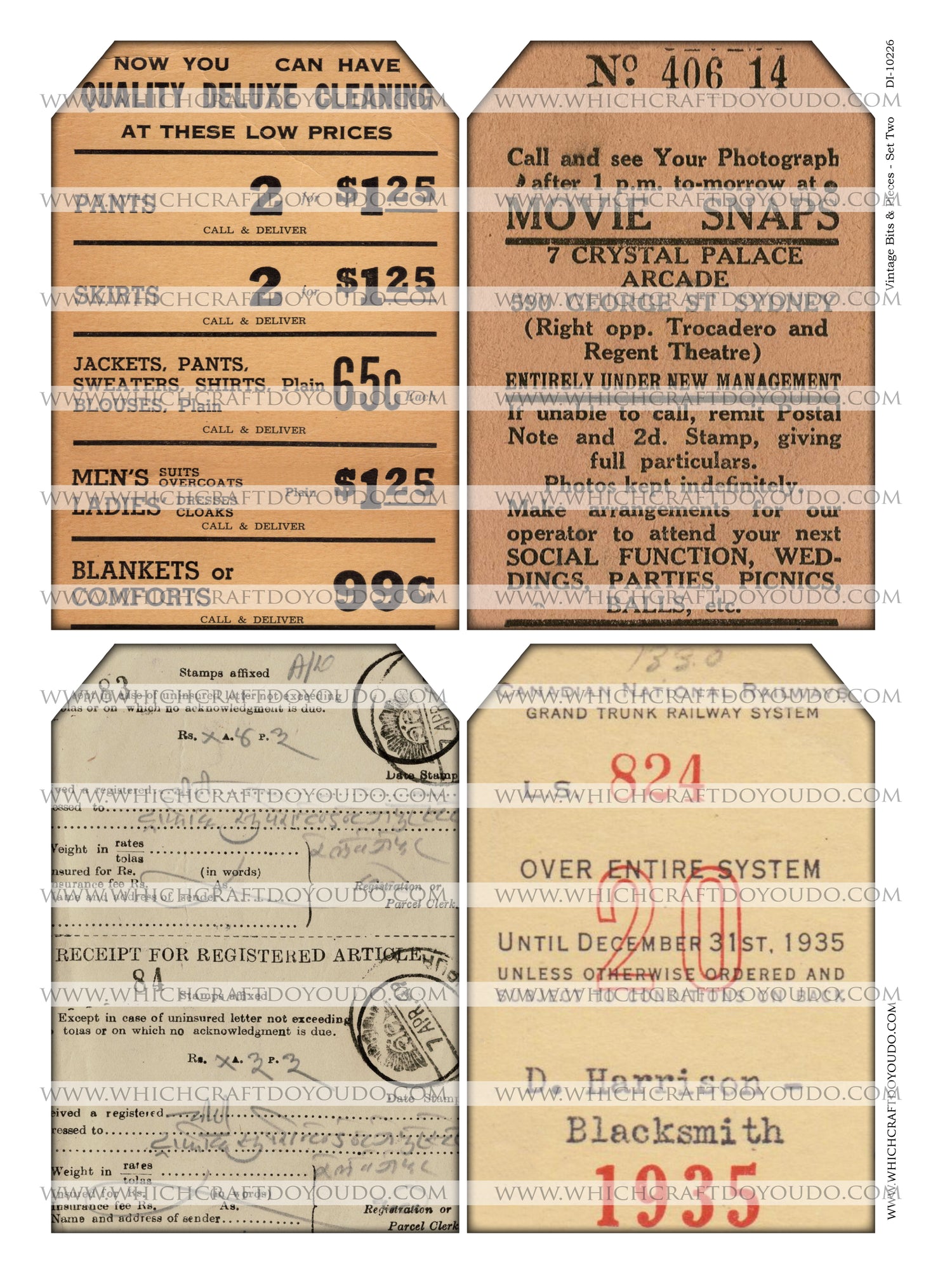 Vintage Bits & Pieces - Set Two - DI-10226 - Digital Download