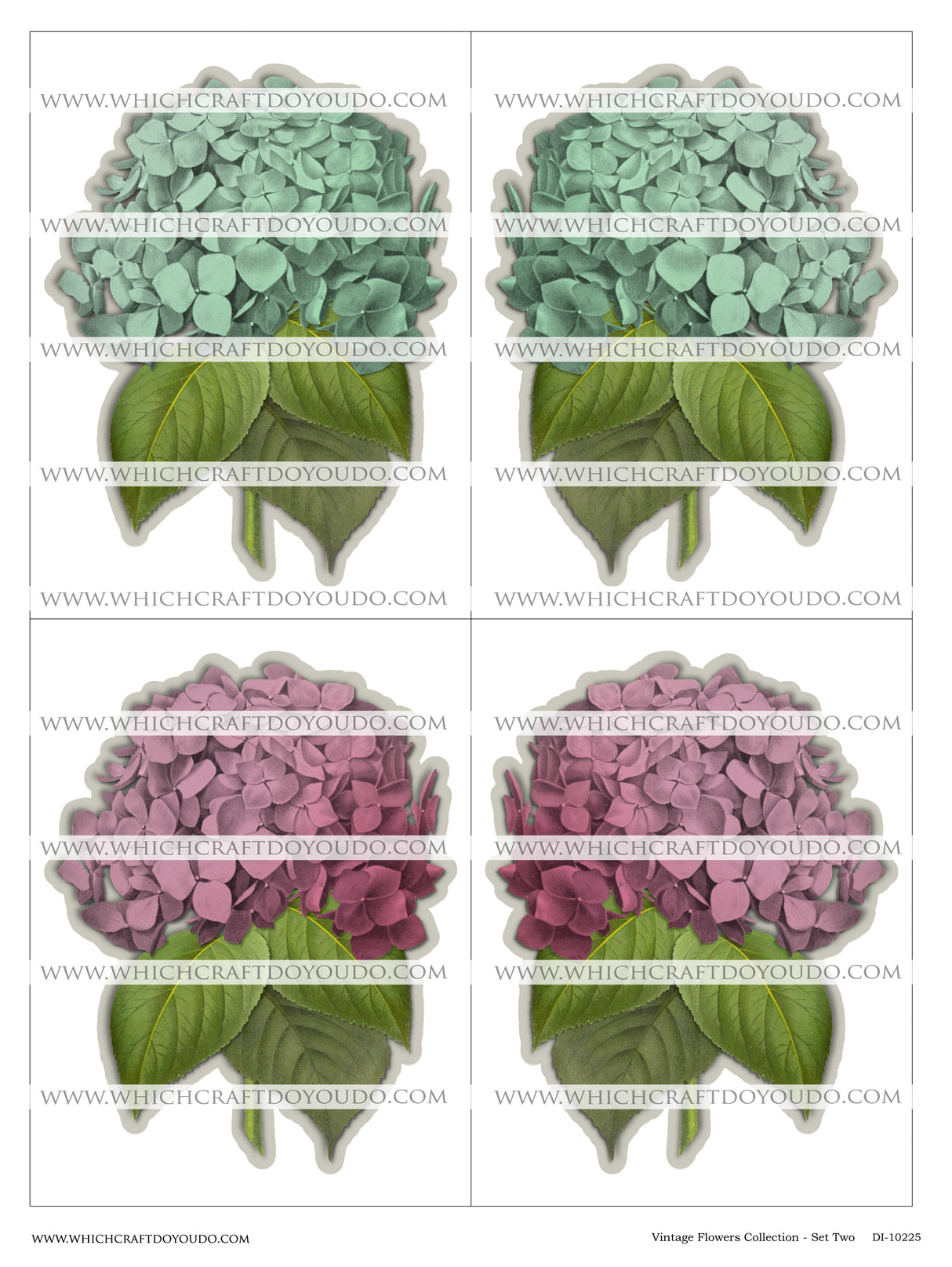 Vintage Flowers Collection - Set Two - DI-10225 - Digital Download