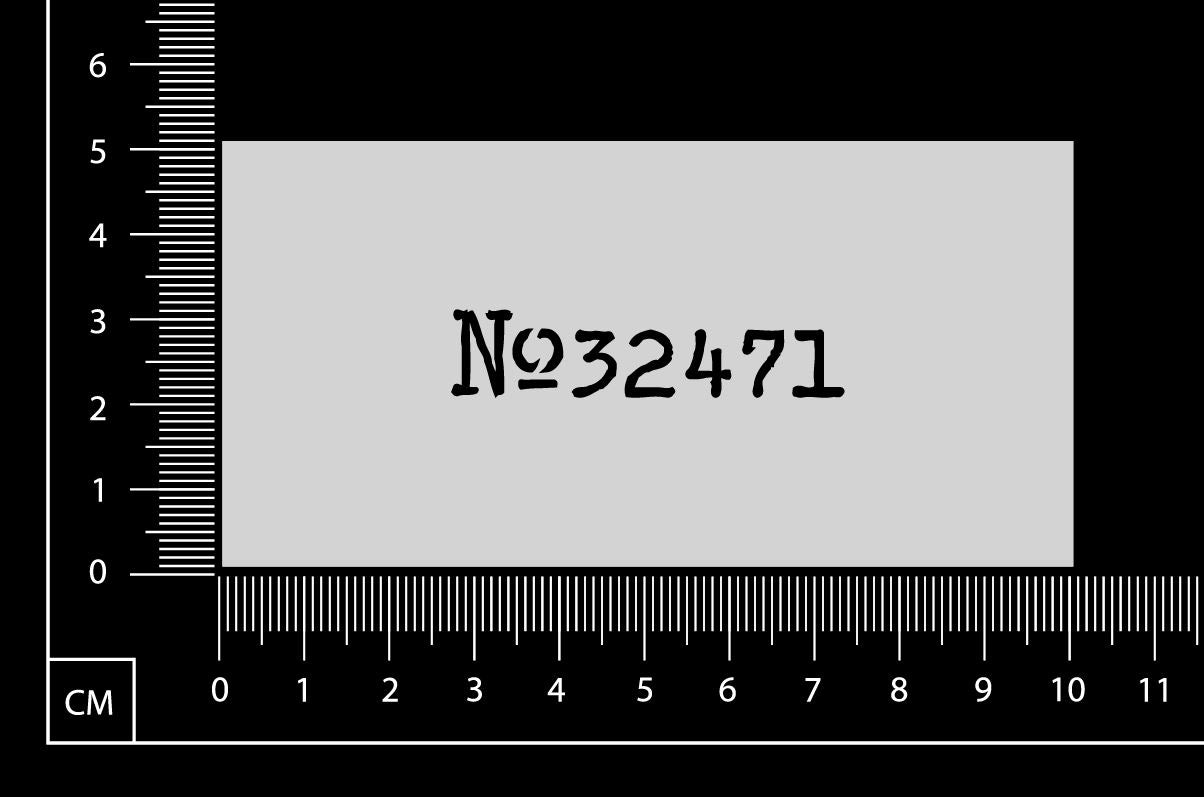 Vintage Numbers - A - No32471 - Stencil - 50mm x 100mm