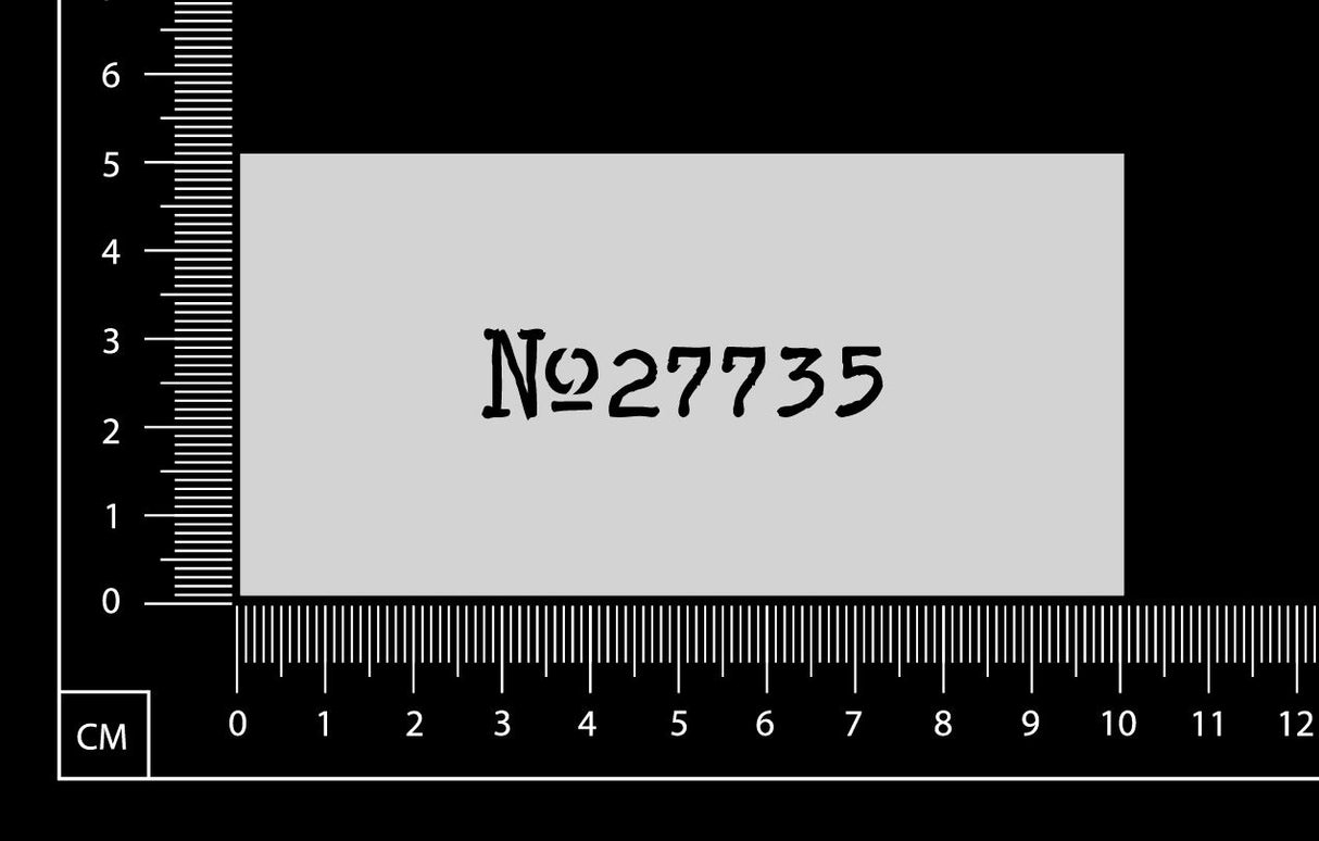 Vintage Numbers - B - No27735 - Stencil - 50mm x 100mm