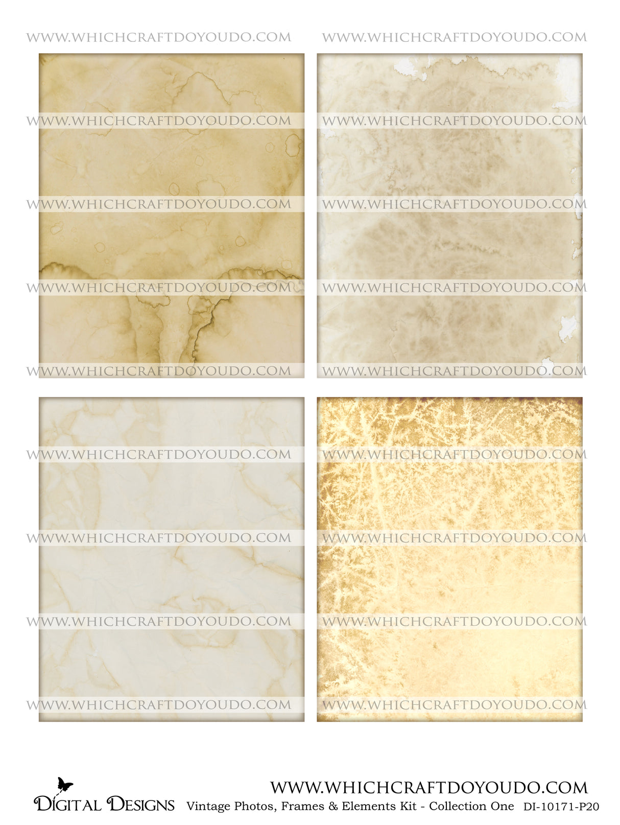 Vintage Photos, Frames & Elements Kit - Collection One - DI-10171 - Digital Download