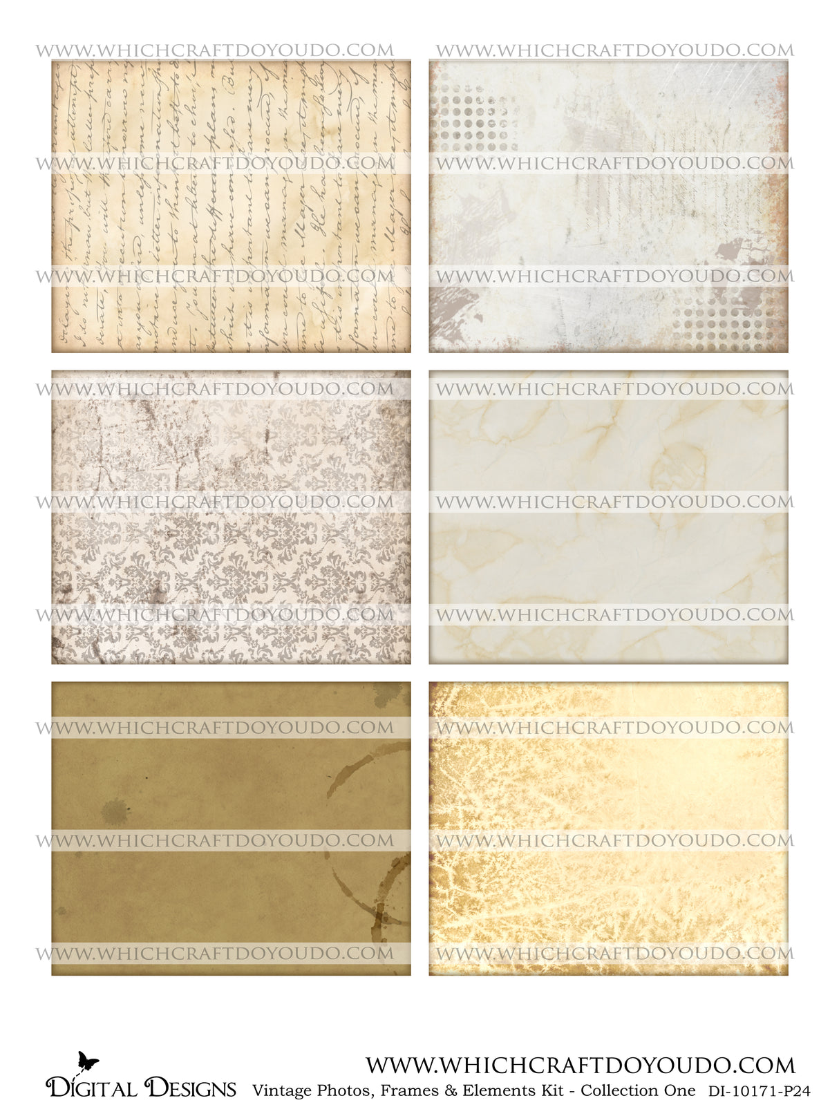 Vintage Photos, Frames & Elements Kit - Collection One - DI-10171 - Digital Download