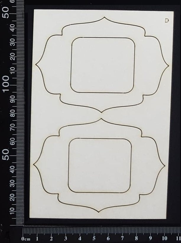 Vintage Frames Set - D - White Chipboard