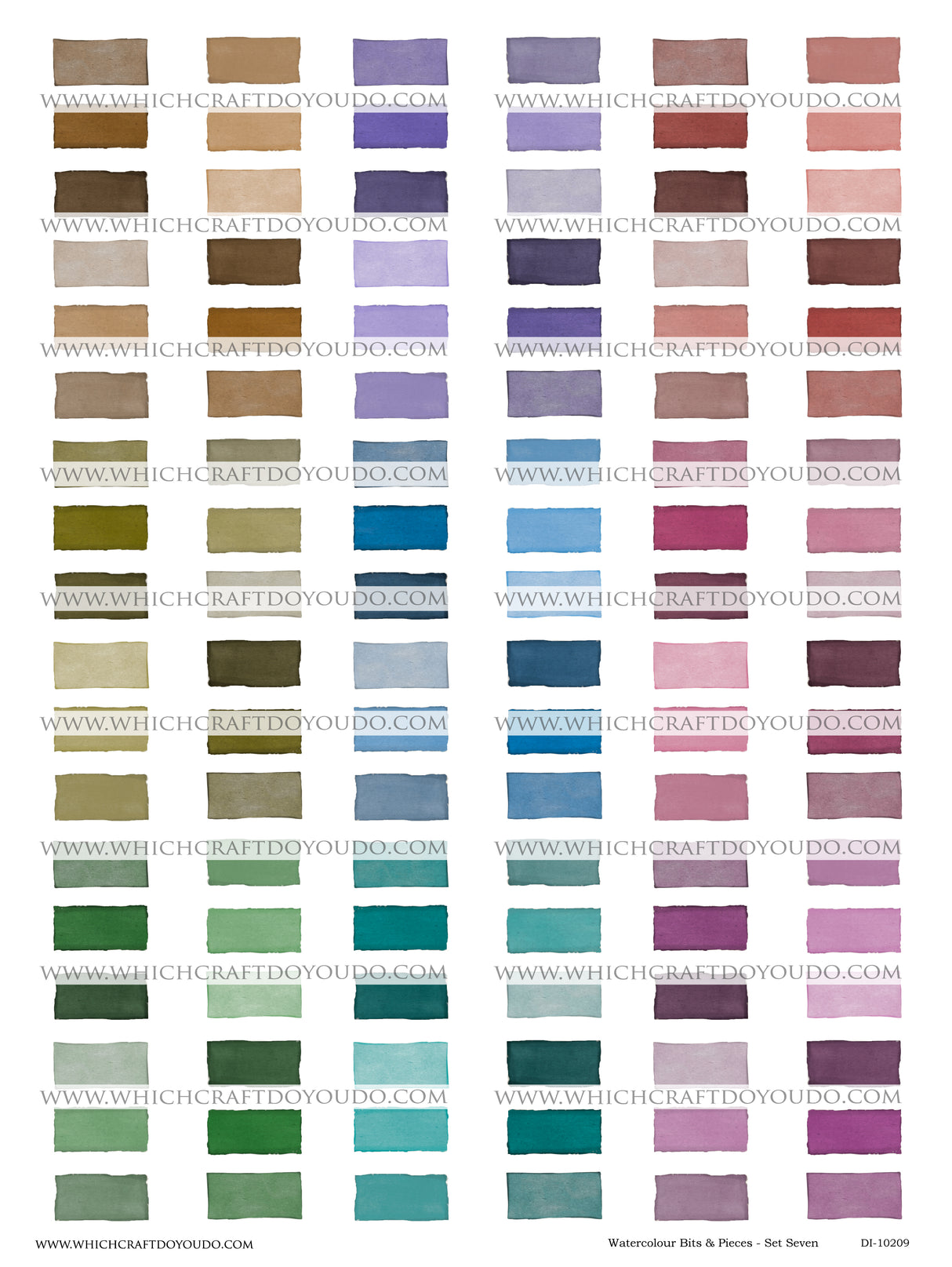 Watercolour Bits & Pieces - Set Seven - DI-10209 - Digital Download