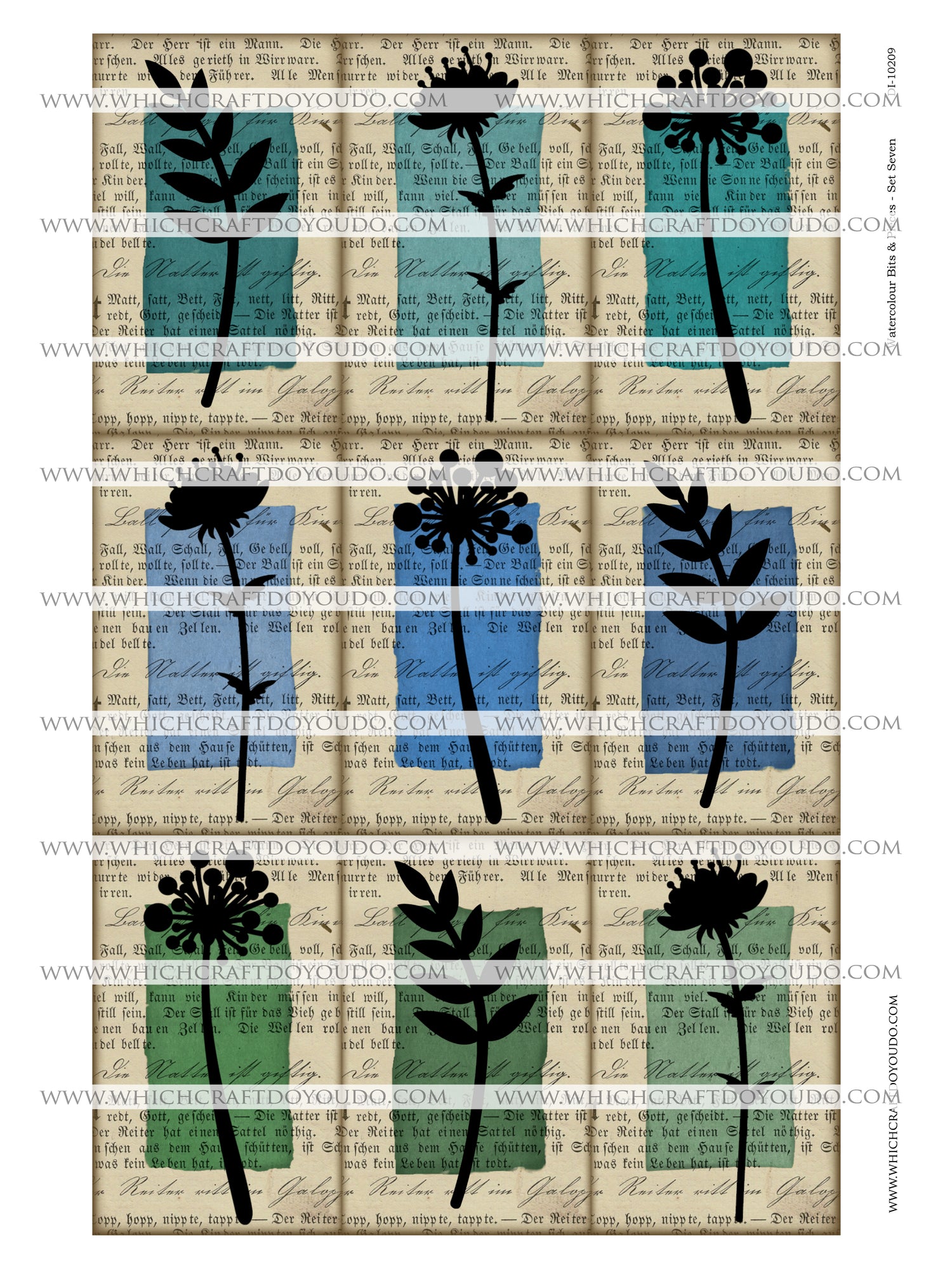 Watercolour Bits & Pieces - Set Seven - DI-10209 - Digital Download
