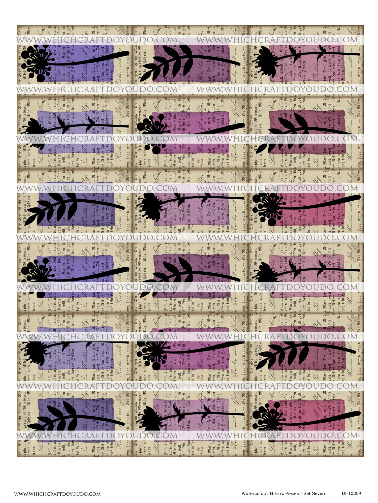 Watercolour Bits & Pieces - Set Seven - DI-10209 - Digital Download