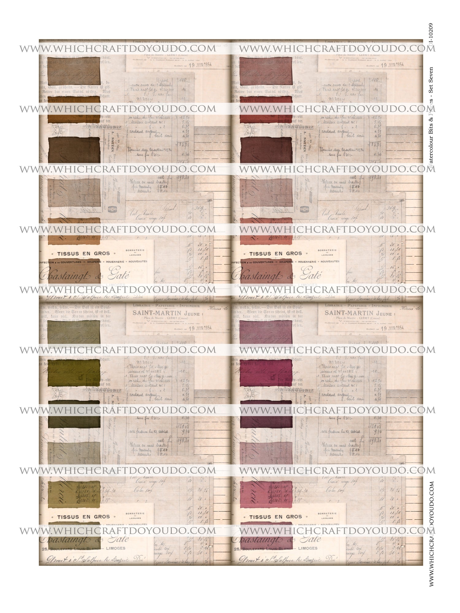 Watercolour Bits & Pieces - Set Seven - DI-10209 - Digital Download