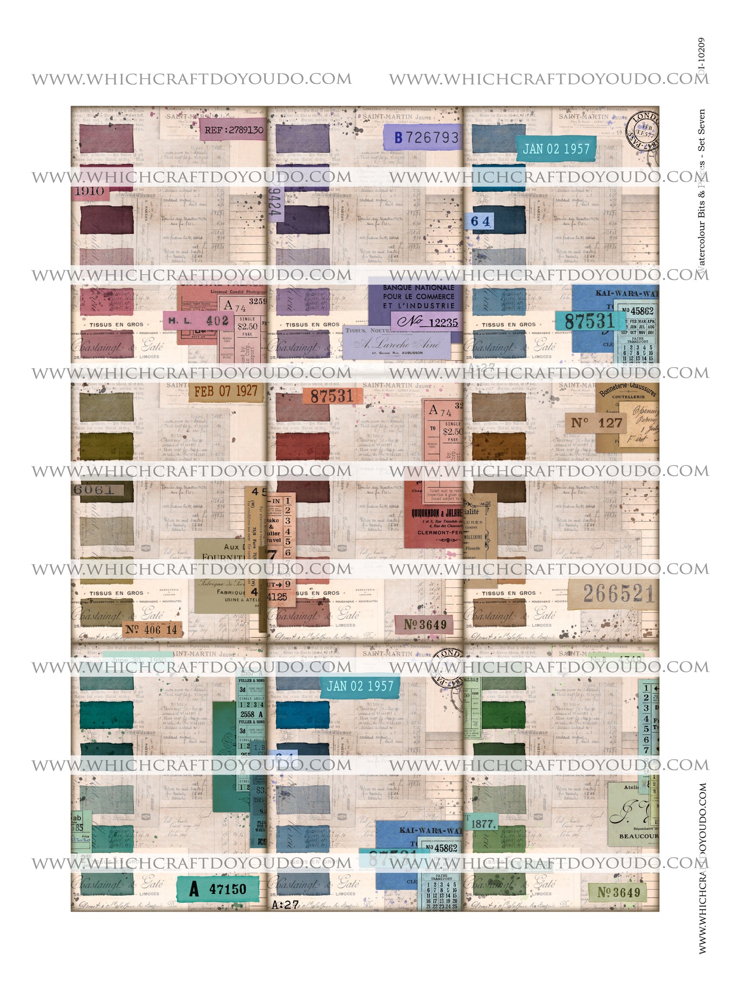 Watercolour Bits & Pieces - Set Seven - DI-10209 - Digital Download
