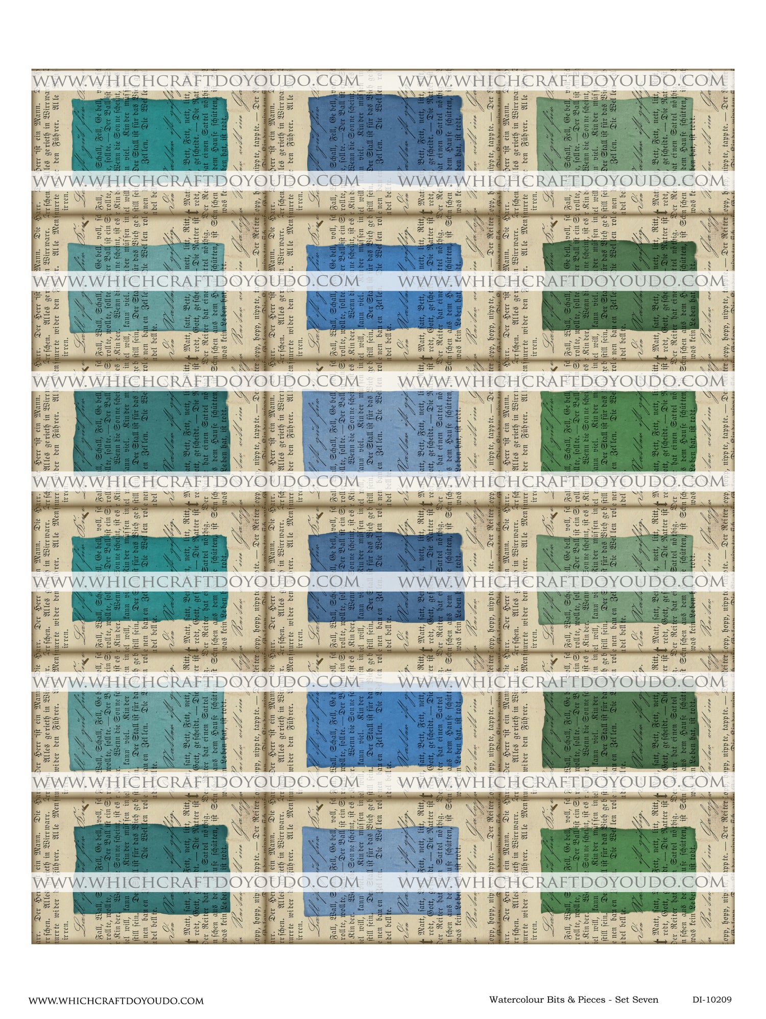 Watercolour Bits & Pieces - Set Seven - DI-10209 - Digital Download