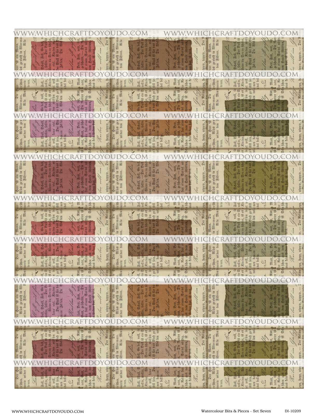 Watercolour Bits & Pieces - Set Seven - DI-10209 - Digital Download