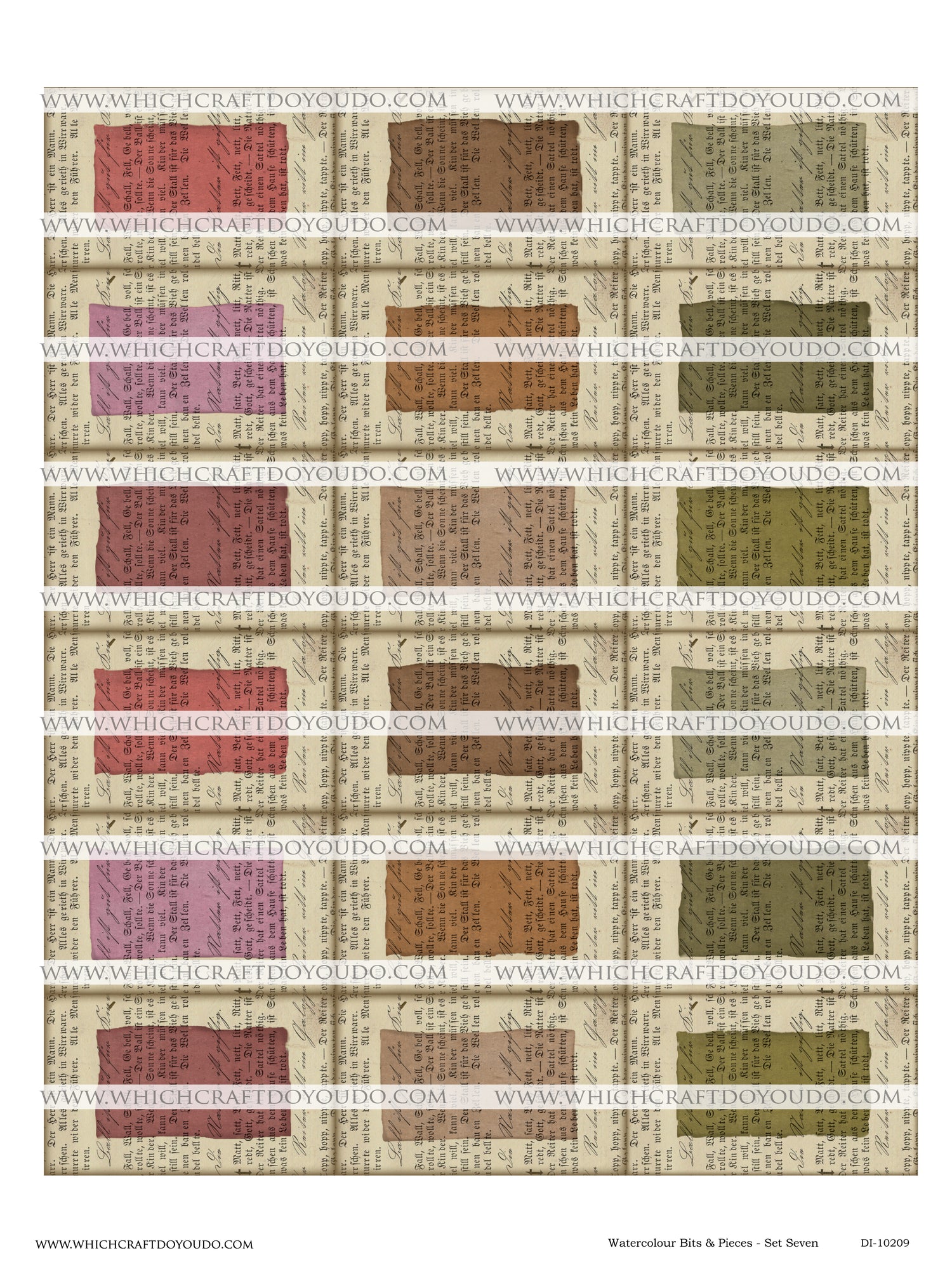 Watercolour Bits & Pieces - Set Seven - DI-10209 - Digital Download