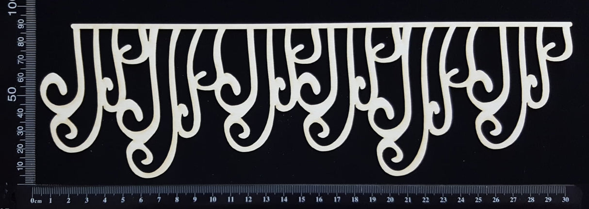 Waterfall Border - Large - White Chipboard