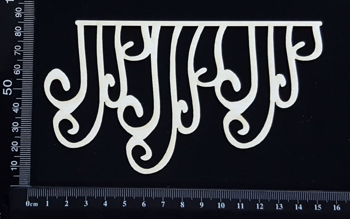 Waterfall Border - Small - White Chipboard