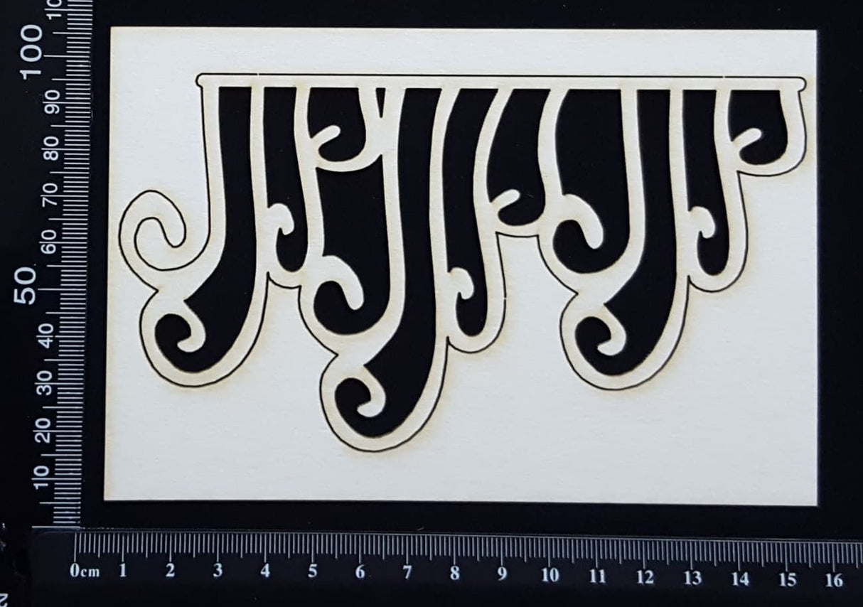 Waterfall Border - Small - White Chipboard