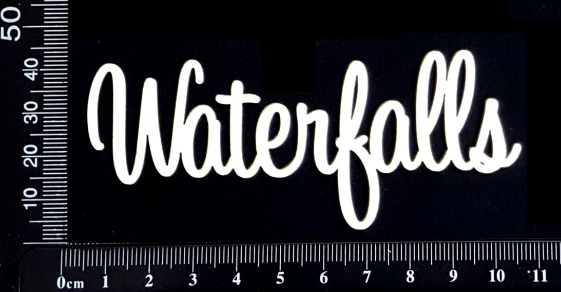 Sapphire Word - Waterfalls - White Chipboard