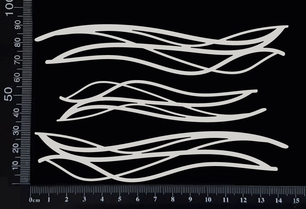 Wavy Lines - White Chipboard