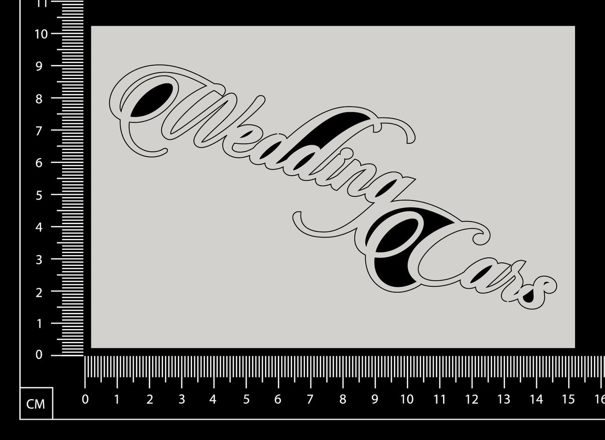 Wedding Cars - White Chipboard