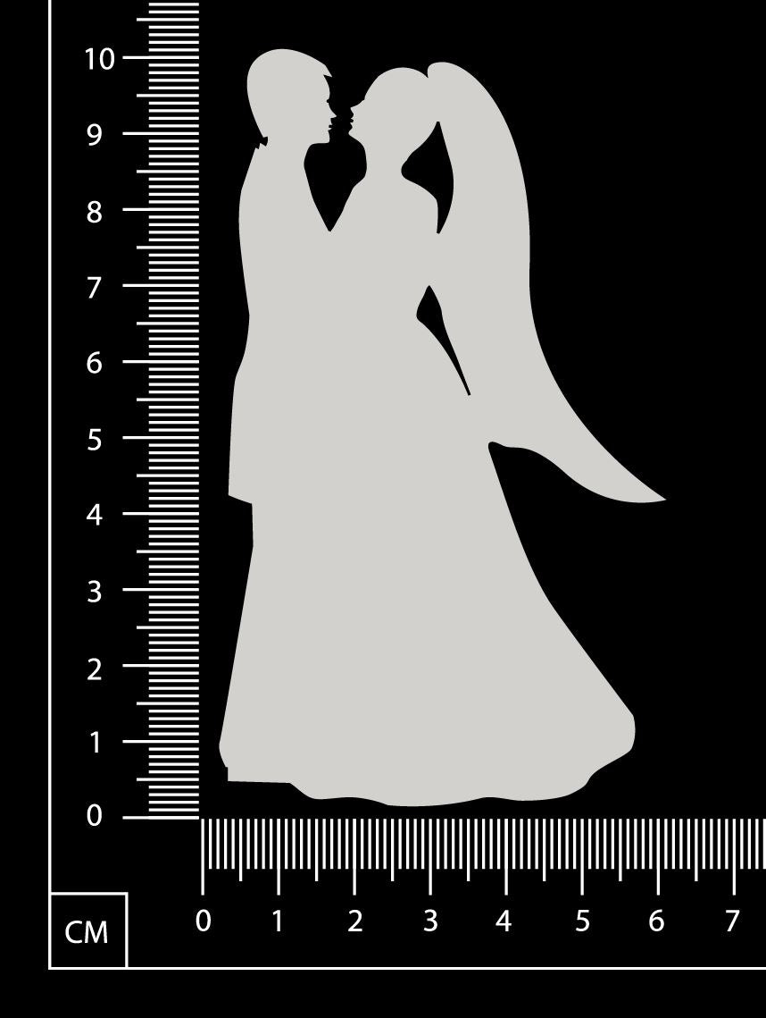 Wedding Couple - B - White Chipboard