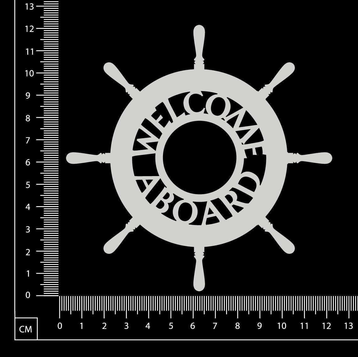 Welcome Aboard - A - White Chipboard