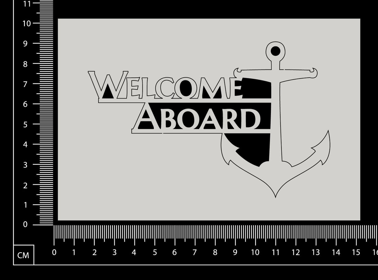 Welcome Aboard - B - White Chipboard