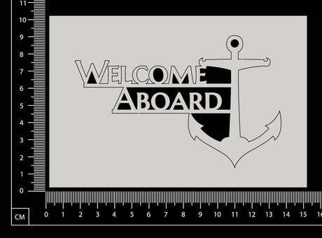 Welcome Aboard - B - White Chipboard