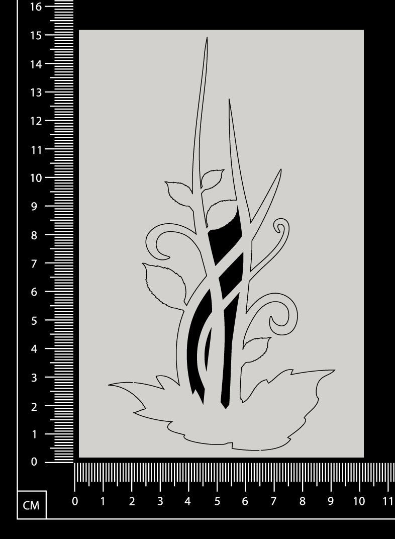 Wispy Plant - A - White Chipboard