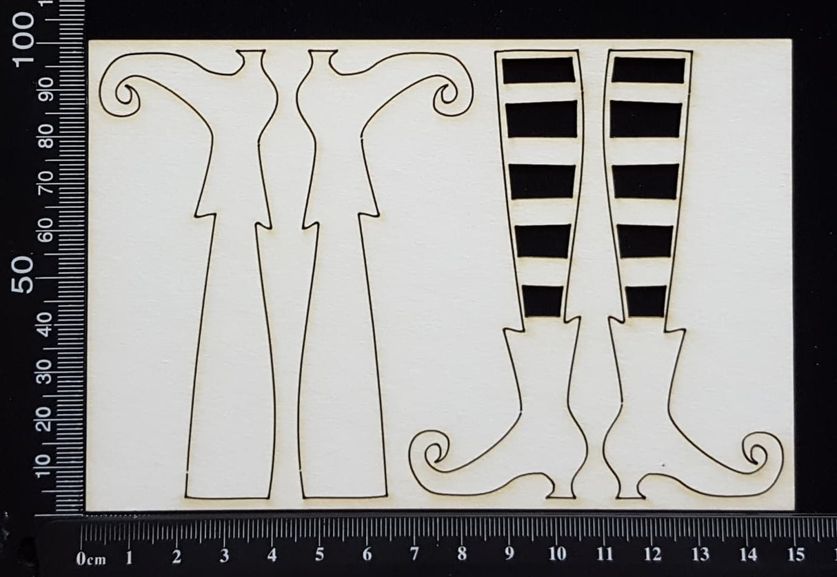 Witches legs - White Chipboard