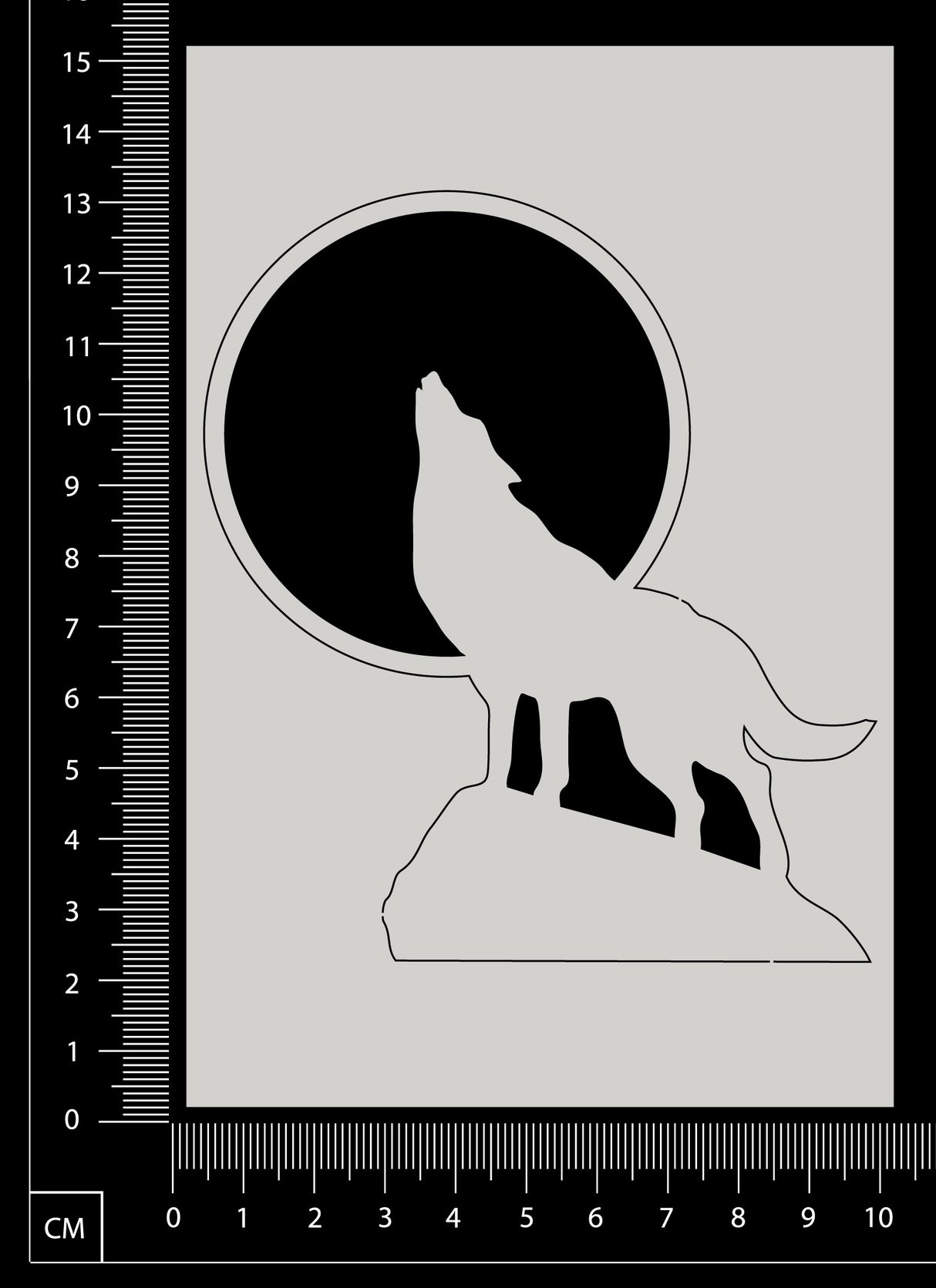 Wolf - B - White Chipboard