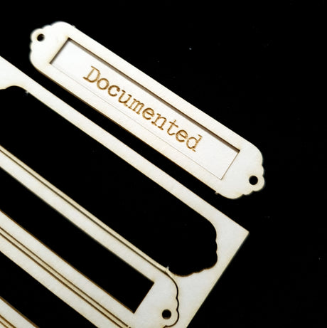 Word Plates - FB - Laser Engraved - White Chipboard