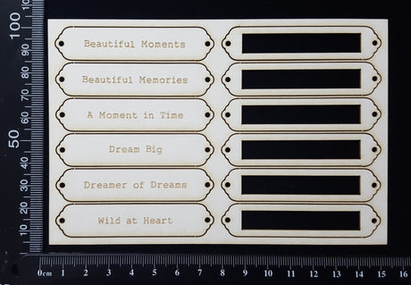 Word Plates - BA - Laser Engraved - White Chipboard