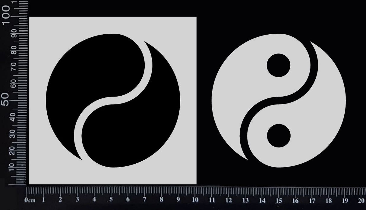 Yin Yang - Stencil - 100mm x 100mm