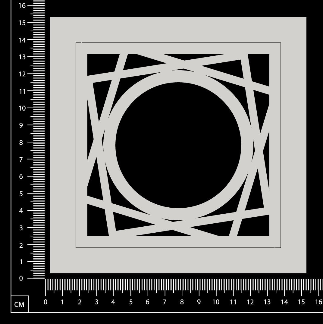 Zig Zag Frame - Circle - White Chipboard