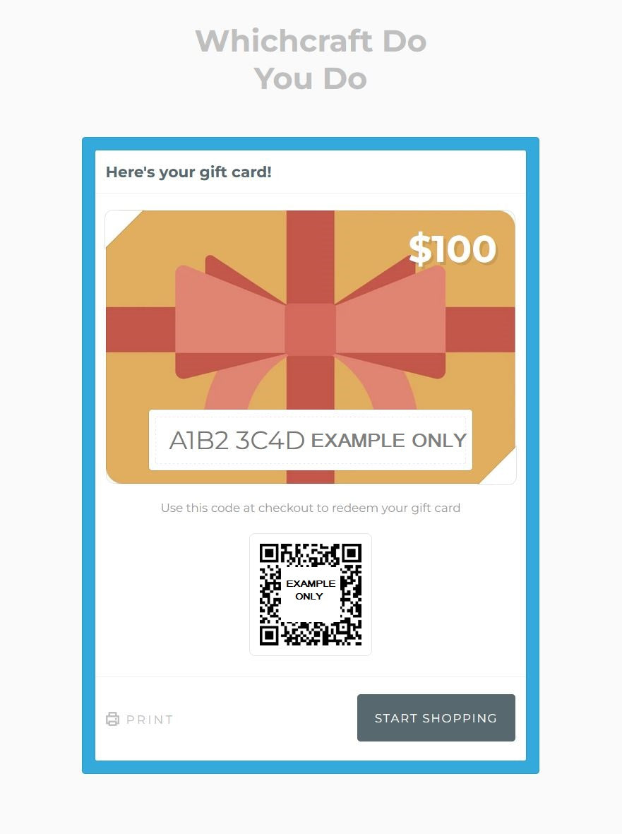 Whichcraft Do You Do - e-Gift Card