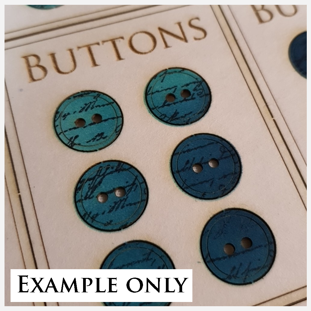 Set of 3 White Chipboard Button Cards